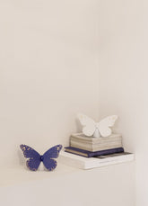 Butterfly Figurine, Golden Luster & Blue